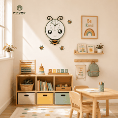 Đồng hồ trang trí tường CL036 - ong vàng dễ thương