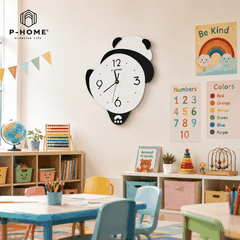 Đồng Hồ Treo Tường Gấu Panda CL076-B Có Đèn LED