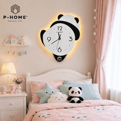 Đồng Hồ Treo Tường Gấu Panda CL076-B Có Đèn LED
