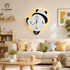 Đồng Hồ Treo Tường Gấu Panda CL076-B Có Đèn LED