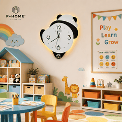Đồng Hồ Treo Tường Gấu Panda CL076-B Có Đèn LED