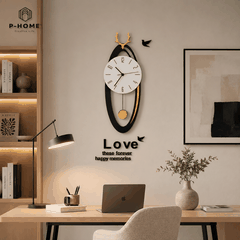 Đồng hồ treo tường kim trôi CL063 yên tỉnh và sang trọng