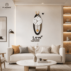 Đồng hồ treo tường kim trôi CL063 yên tỉnh và sang trọng