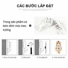Đồng Hồ Treo Tường Mèo Cute Có Đuôi Lắc CL104