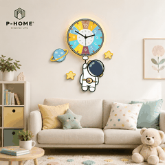Đồng Hồ Treo Tường Phi Hành Gia Bóng Bay P-HOME CL095
