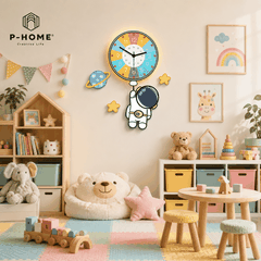 Đồng Hồ Treo Tường Phi Hành Gia Bóng Bay P-HOME CL095