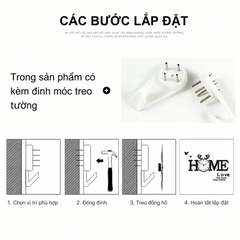 Đồng hồ treo tường phòng khách đẹp CL014 - Home