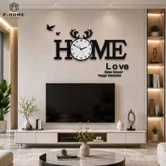 Đồng hồ treo tường phòng khách đẹp CL014 - Home