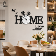 Đồng hồ treo tường phòng khách đẹp CL014 - Home
