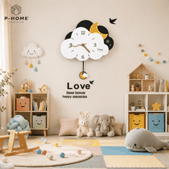 Đồng hồ quả lắc treo tường CL062 đám mây trăng