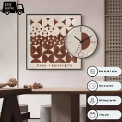 Tranh Đồng Hồ Treo Tường CL101 – Nghệ Thuật Hiện Đại Kết Hợp Tiện Ích Xem Giờ