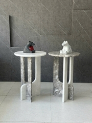 SIDE TABLE - ST41 - CRYSTAL + GREY EMPERADOR