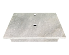 NATURAL STONE LAVABO TABLE - CLOUD GREY MARBLE - T08