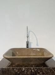 NATURAL STONE BATHROOM BASIN - IRAN BROWN - VCN01