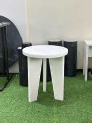 REAL MARBLE - SIDE TABLE - EXNW02 - CRYSTAL WHITE