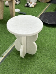 REAL MARBLE - SIDE TABLE - EXNW04 - CRYSTAL WHITE