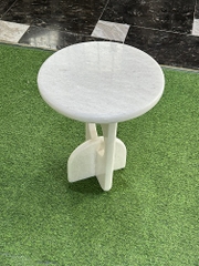 REAL MARBLE - SIDE TABLE - EXNW16 - CRYSTAL WHITE