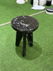 REAL MARBLE - SIDE TABLE - EXNW18 - BLACK