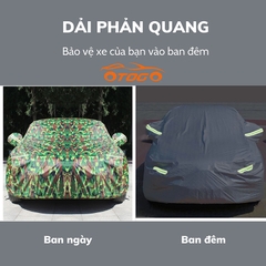 Bạt phủ ô tô vải dù rằn ri