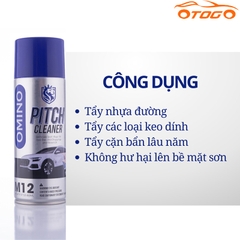 Bình Xịt Tẩy Nhựa Đường, Vết Bẩn Cứng Đầu OMINO M12 - Sáng Bóng Như Mới - Chính Hãng Omino Vietnam (450ML)