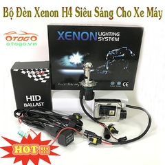 Bộ Đèn Xenon H4 Siêu Sáng Cho Xe Máy Có Pha Cos