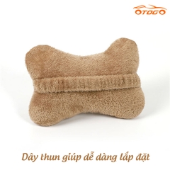Bộ Gối Và Tựa Lưng Gấu Nâu Dễ Thương Cho Ô Tô