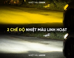 bóng led gầm 2 chế độ màu trắng vàng H11