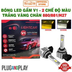 ĐÈN LED SƯƠNG MÙ Ô TÔ ĐỔI MÀU TRẮNG VÀNG LIGHTCAR V1 – 880 / 881 / H27