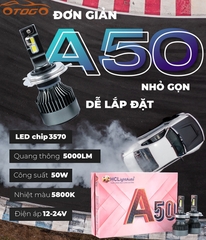 Bóng LED pha ô tô A50 Siêu Sáng 50W