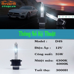 Thông số Bóng  Xenon D4S