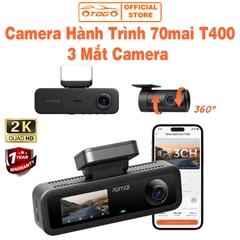 Camera Hành Trình 70mai T400 Ghi Hình 2K 03 Mắt Quay Trước, Trong Và Sau Xe - Hàng Chính Hãng