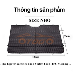 kích thước đệm treo xe size nhỏ