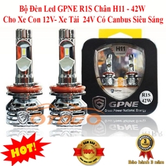 đèn led r1s chân h11 42w siêu sáng