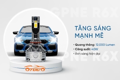 Bóng Led GPNE R6X Chân H11 , 2 Chế Độ Màu Trắng Vàng Siêu Sáng