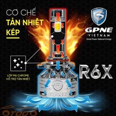 Bóng Led GPNE R6X Chân H7 , 2 Chế Độ Màu Trắng Vàng Siêu Sáng