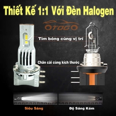 bóng led pha h15 nhỏ như đèn nguyên bản