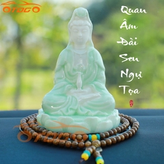 quan âm sứ đài sen xanh để ô tô