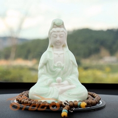 tượng phật bà quan âm xanh sứ