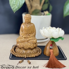 Tượng Bổn Sư Thích Ca Mâu Ni Phật gỗ thơm Trang trí xe hơi