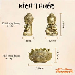 Tượng Phật Tọa Đài Sen Bằng Đồng Cao Cấp