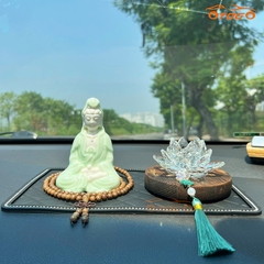 tượng phật quan âm sứ và liên hoa để xe hơi