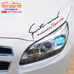 Tem Decal Sport Mind Dán Nắp Capo Ô tô