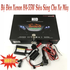 Bộ Đèn Xenon H4-55w-4300K Cho Xe Máy