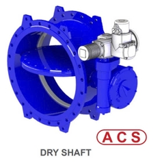 Double eccentric type butterfly valve TECWAT PN10 dry shaft with AUMA electric actuator -VP4208-U04- VP4208-U04 3-phase 400V/50Hz