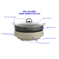 NỒI LẨU ĐIỆN TIGER QUEEN SQ-C330 (4.0 Lít) - Hàng Chính Hãng