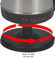 Ấm nấu nước GL-0025 công suất 1800w-2150W  dung tích 2.5L Chất lượng hàng hóa nhập khẩu (Tem hợp quy CR)