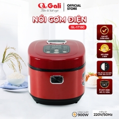 Nồi cơm điện GALI GL-1718C  Nguồn điện 220V/50Hz Công suất 900W Dung tích 1.8 lít Chất lượng hàng hóa nhập khẩu (Tem hợp quy CR và Năng lượng)