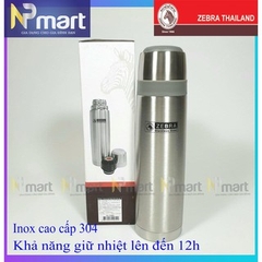 Bình giữ nhiệt zebra 1 LÍT Prima II - 112959 Hàng Thái Lan cao cấp inox 304