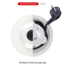 Ấm nấu nước gali GL-18A4 công suất 1500W,dung tích 1,8L  có tem hợp quy CR  chất lượng hàng hóa nhập khẩu