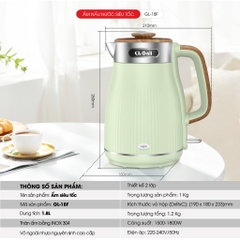 Ấm siêu tốc Gali GL-18F 1.8 lít có giữ ấm